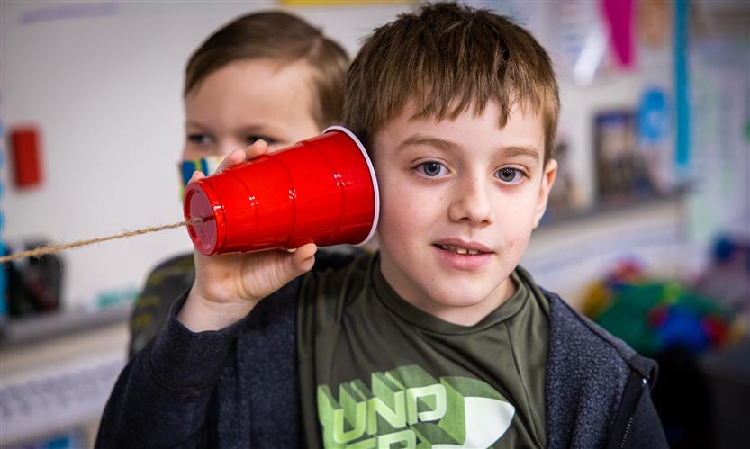 Students enjoy a science experiment